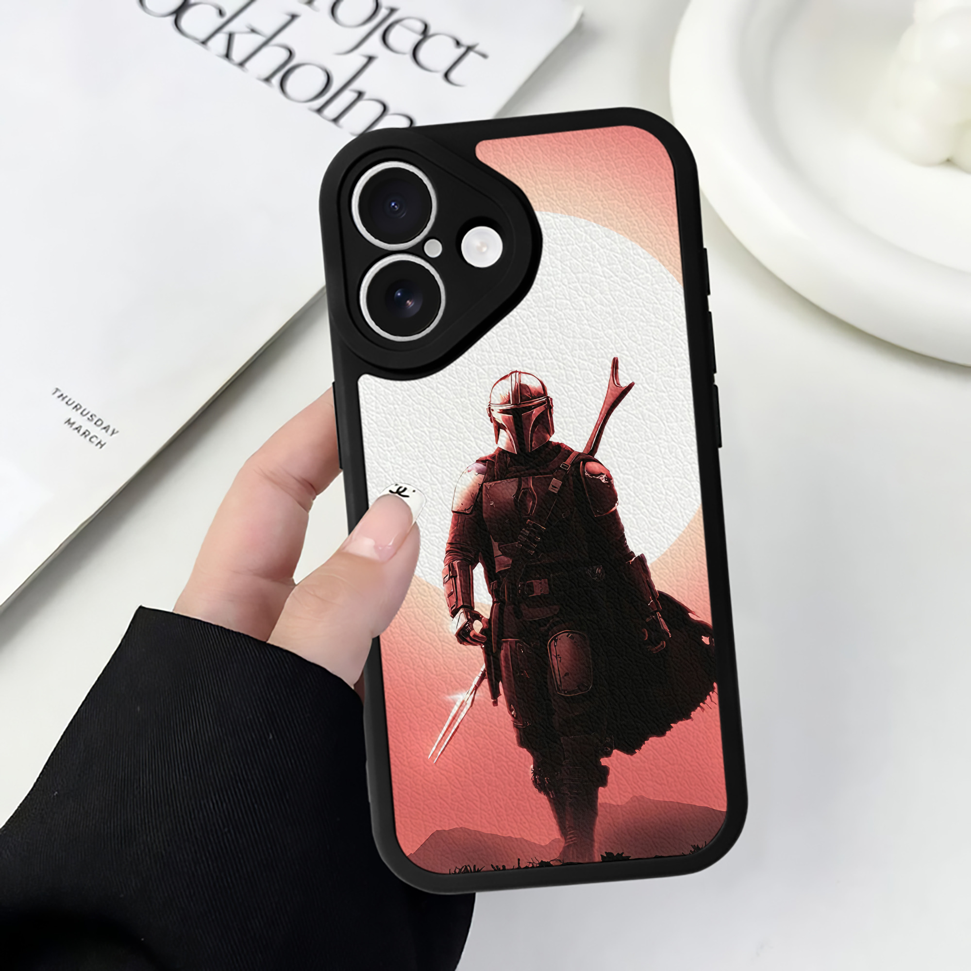 （画像用） スター・ウォーズ Star Wars 【iPhone 16シリーズ対応】シリコンスマホケース（レザー調） 材質：シリコン